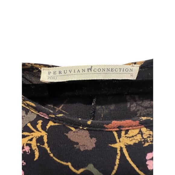 Peruvian Connection T-Shirt Pima Cotton Maxi Dress Size M QuietLuxury BohoLuxe - Picture 4 of 5